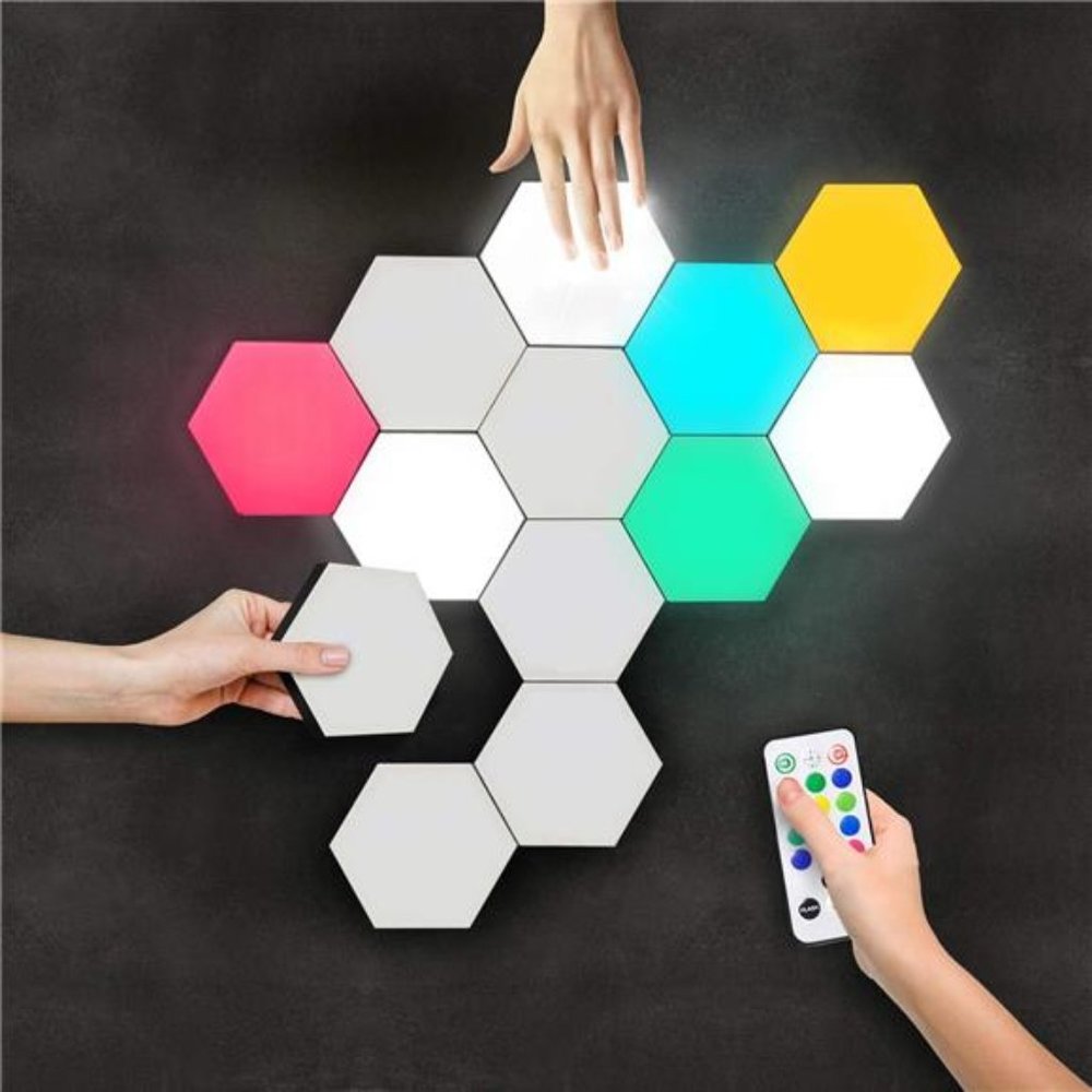 Hexagon Lights | Premium Set of LED Wall Lights | Modular, Touch-Sensitive